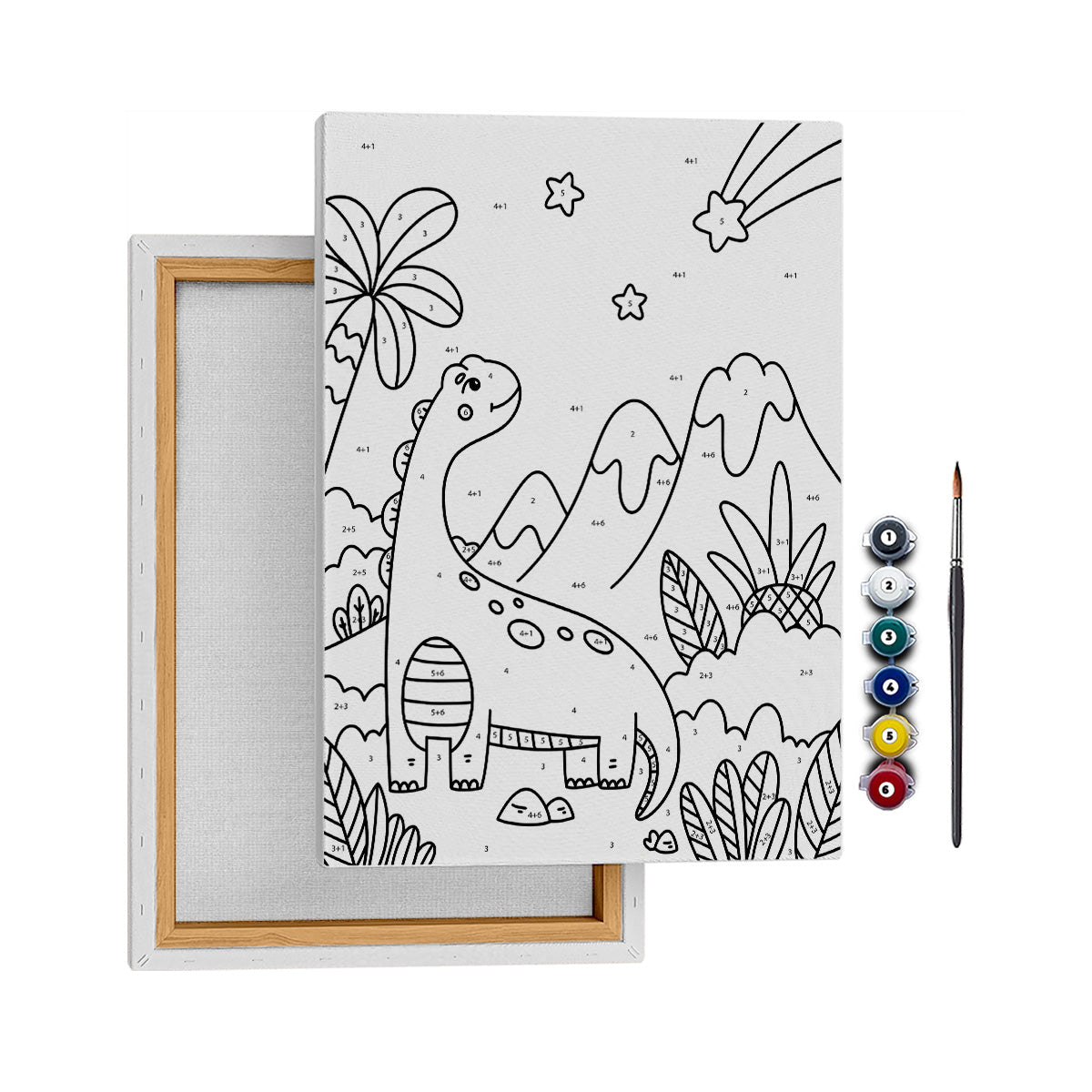 Gökyüzünü İzleyen Dino - 25x35cm - Boyama Tablo