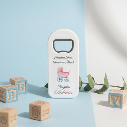 Kişiye Özel Yazılı Bebek Açacak Magnet | Anlamlı Kız Bebek Hediyelik