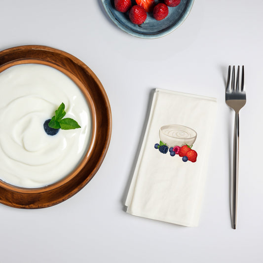 "Meyveli Yoğurt" Baskılı Peçeteler - AyDesign.com.tr