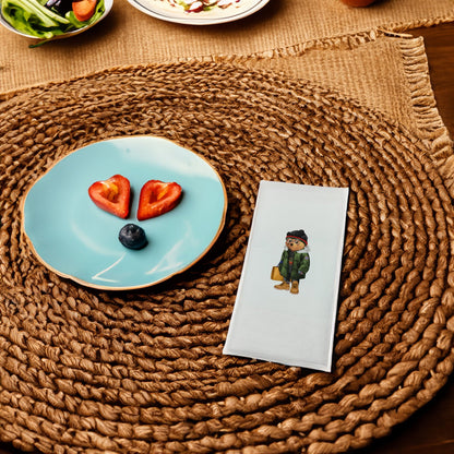 Montlu Ayıcık Baskılı Kağıt Peçete 33x33 cm Solventsiz, Çift Katlı, İpeksi Dokulu – Kidzia