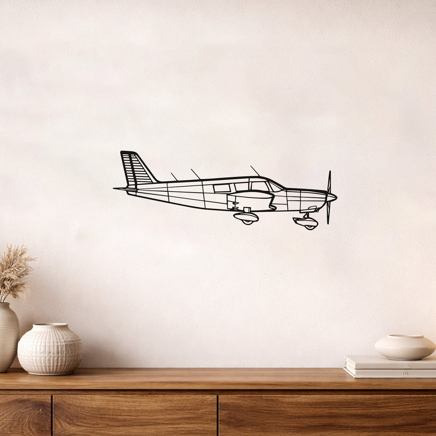 Piper PA-32 Cherokee Metal Duvar Tablosu - Nostaljik Ucak Dekoru