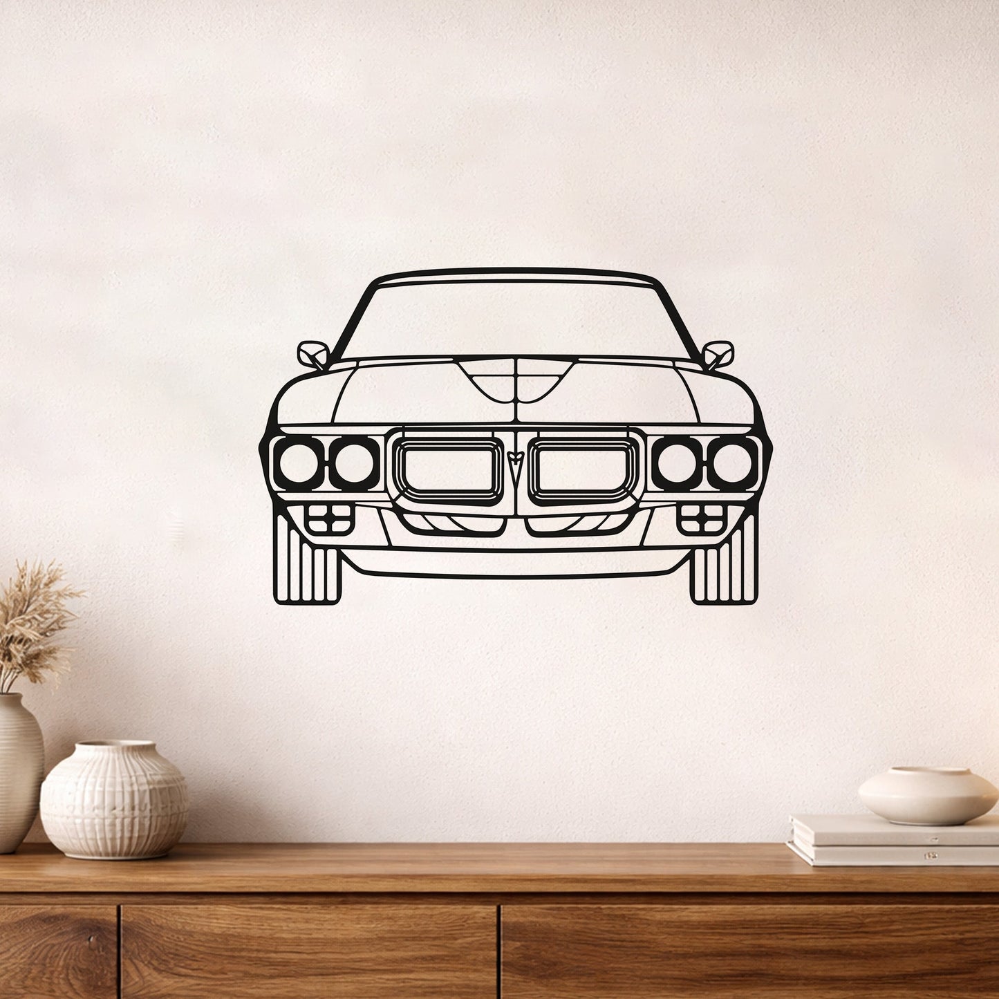 Pontiac Firebird Metal Duvar Tablosu - Amerikan Kasli Araba Dekoru