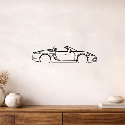 Porsche 718 Boxster GTS Metal Duvar Tablosu Minimalist Dekor