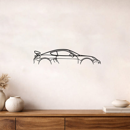 Porsche Cayman GT4 981 Spor Araba Metal Duvar Tablosu Dekoru