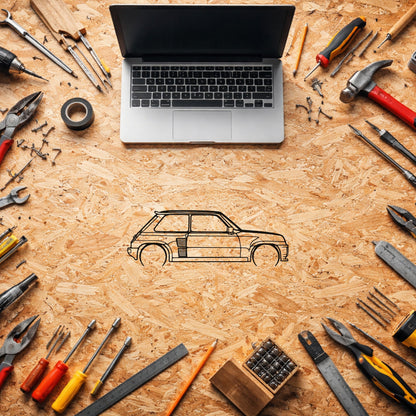 Renault Turbo 2 1983 Klasik Otomobil Metal Duvar Tablosu Nostaljik Dekor
