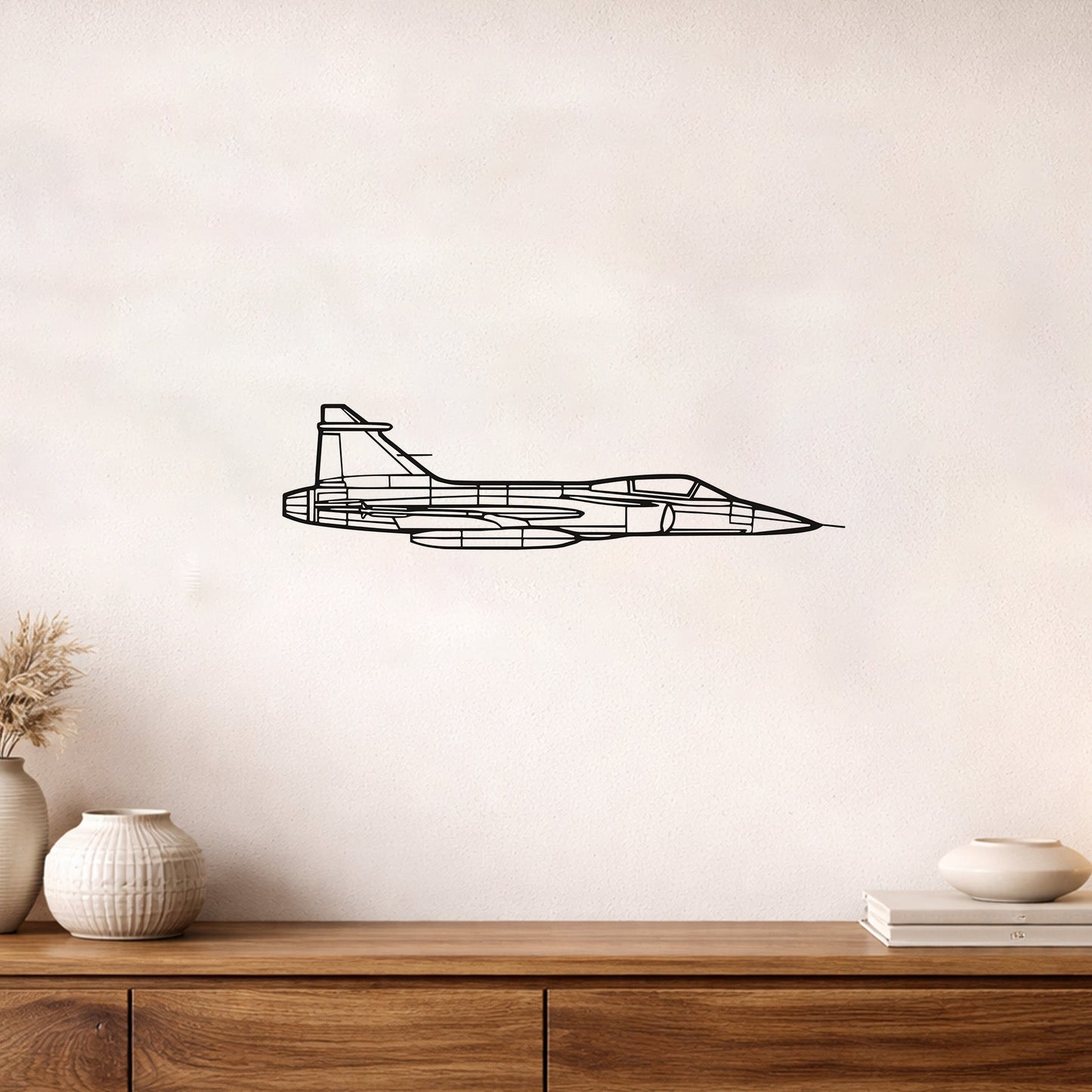 Saab Gripen Jas 39 Savaş Uçağı Metal Duvar Tablosu Havacı Hediyesi