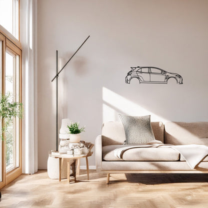 Toyota Corolla GR Metal Duvar Tablosu Şık Otomobil Silüeti