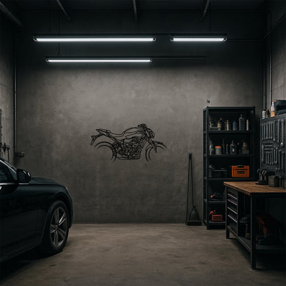 Yamaha MT-07 Metal Duvar Tablosu - Modern Motosiklet Silüeti Duvar Dekoru