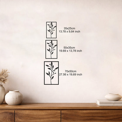 Modern Zeytin Dalı Metal Duvar Tablosu Barış ve Estetik