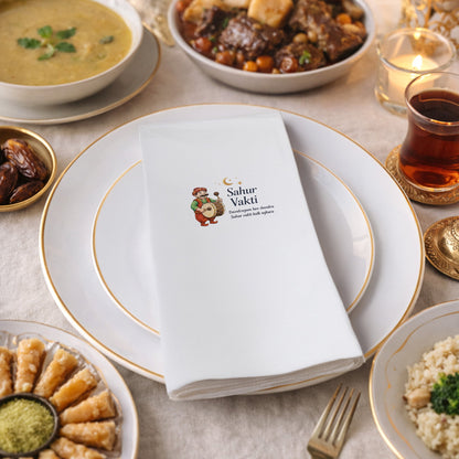 Sahur Vakti Baskılı Peçete – Ramazan Davulcusu Temalı | 33x33 cm Çift Katlı