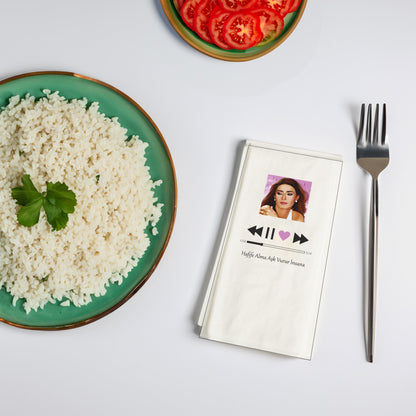 Hafife Alma Aşkı Vurur İnsana – Şarkı Temalı Baskılı Peçete (33x33 cm – 20’li Paket)