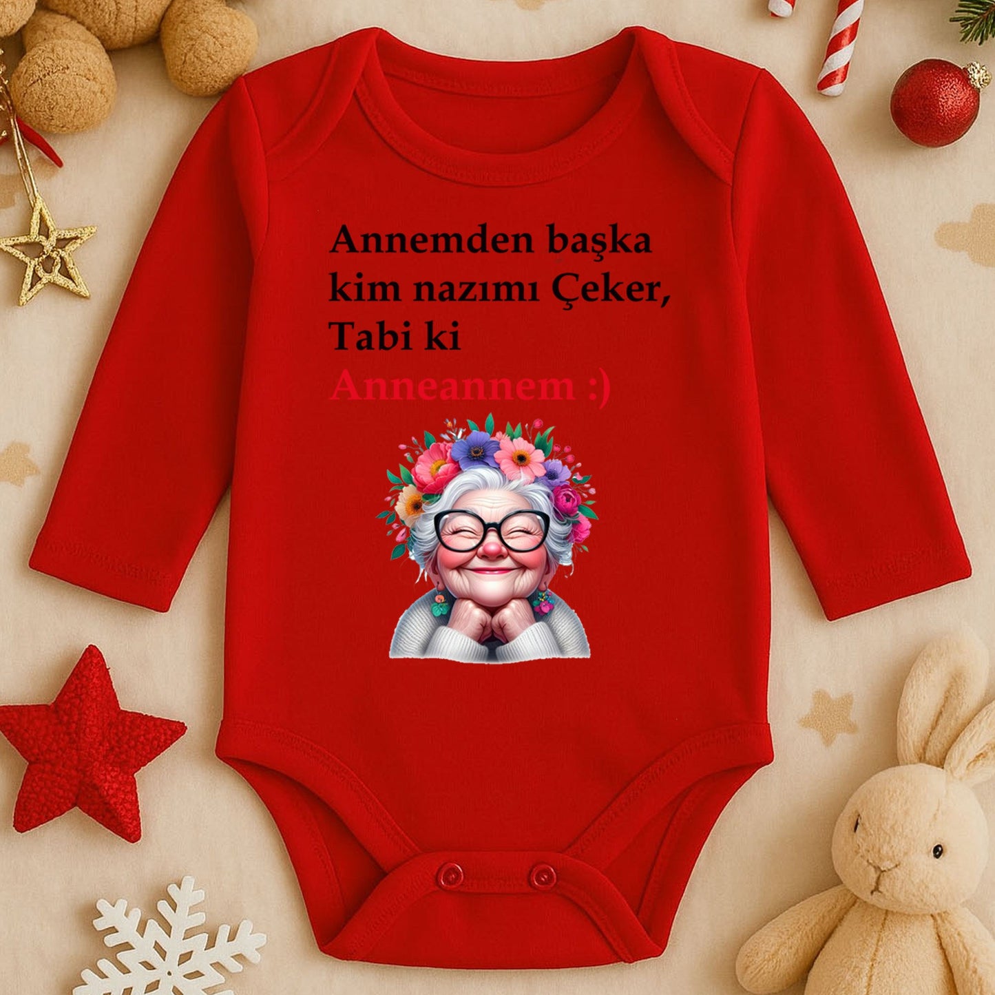Kişiye Özel Bebek Zıbını – Anneannem Nazımı Çeker Tasarım | 1–36 Ay