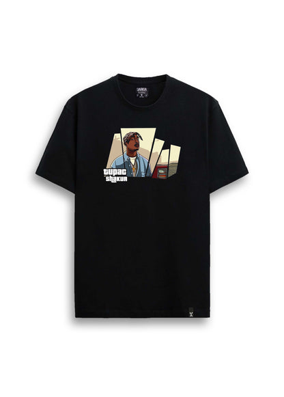 tupac baskılı regular tişört