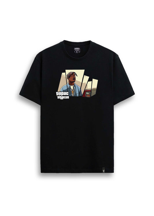tupac baskılı regular tişört