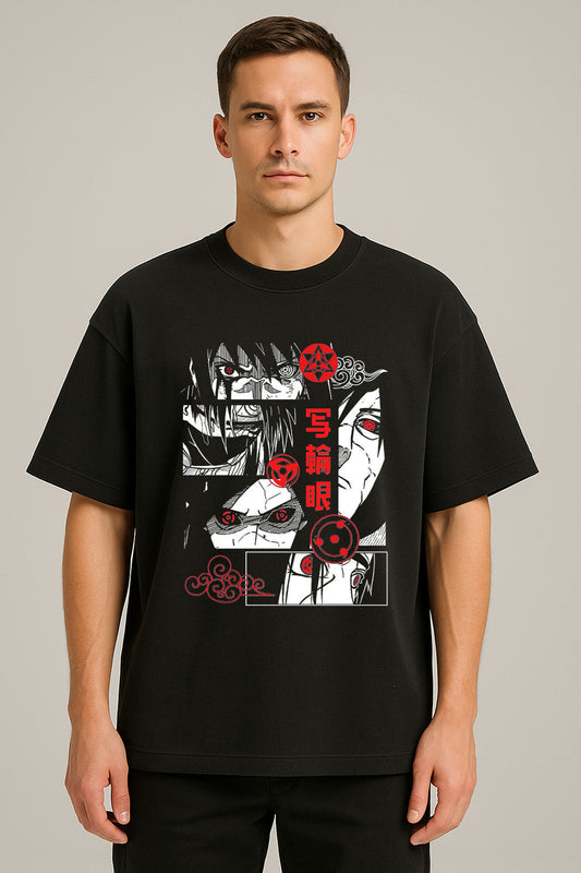 anime baskılı oversize tişört