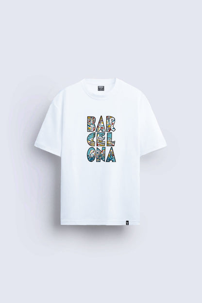 Barcelona baskılı regular tişört