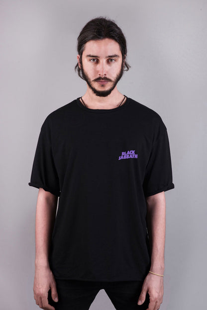 Black Sabbath baskılı oversize tişört