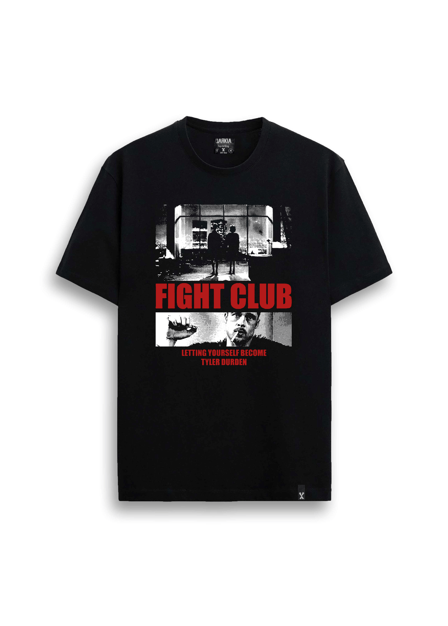 fıght club baskılı oversize tişört