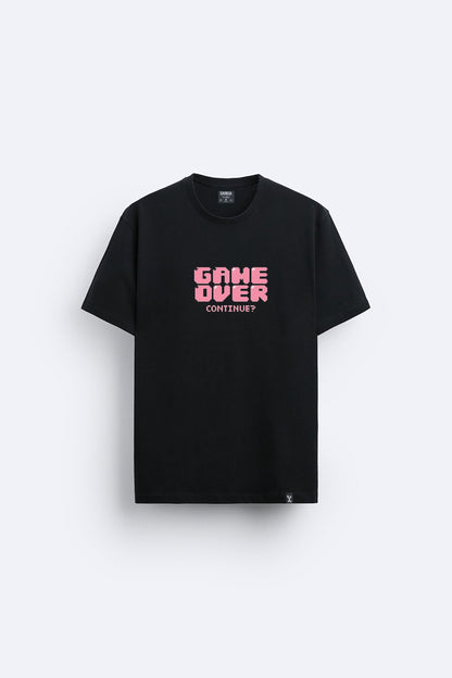 Game over baskılı regular tişört