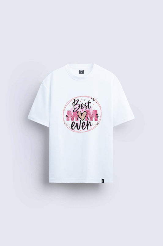 Anneler Günü Hediye Tişörtü – MOTHER MAMA MOM  Baskılı Oversize Tişört