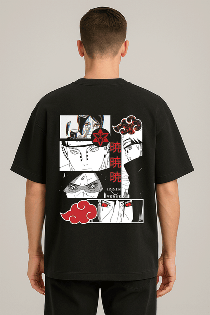anime baskılı oversize tişört