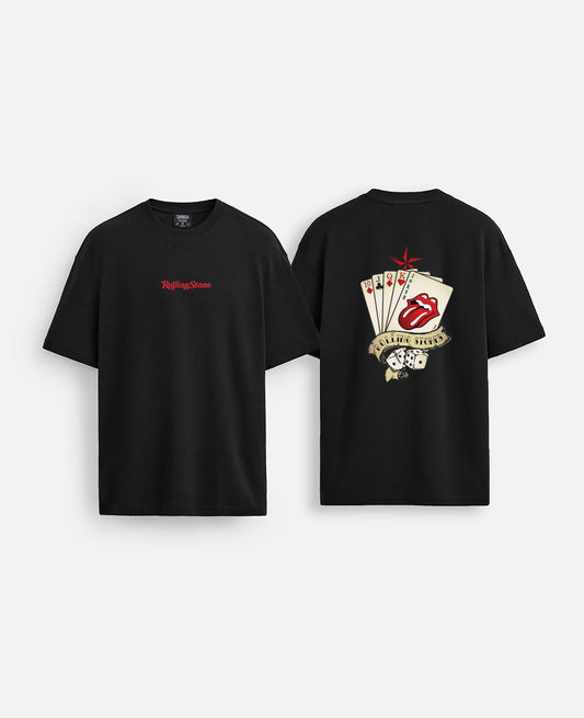 Rolling Stone baskılı oversize tişört