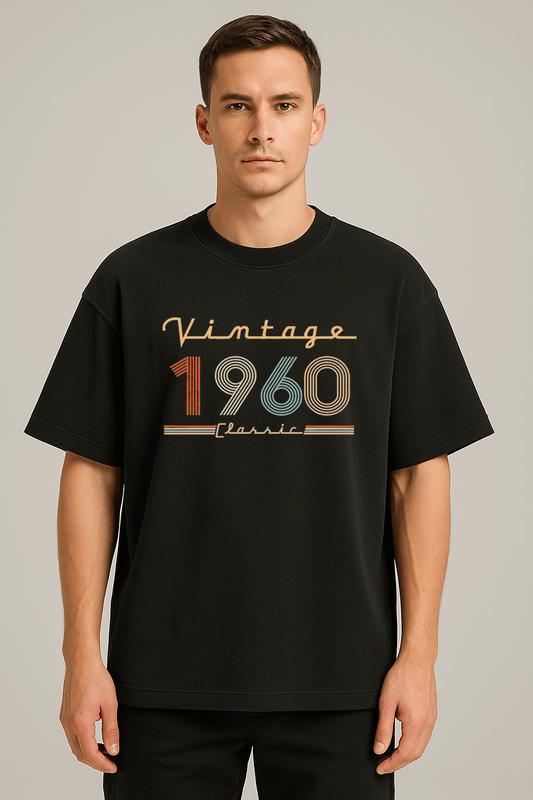 vintage baskılı oversize tişört