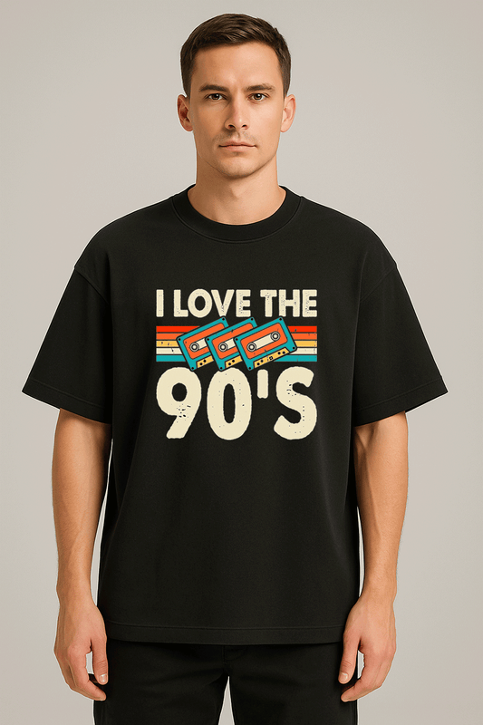 vintage baskılı oversize tişört